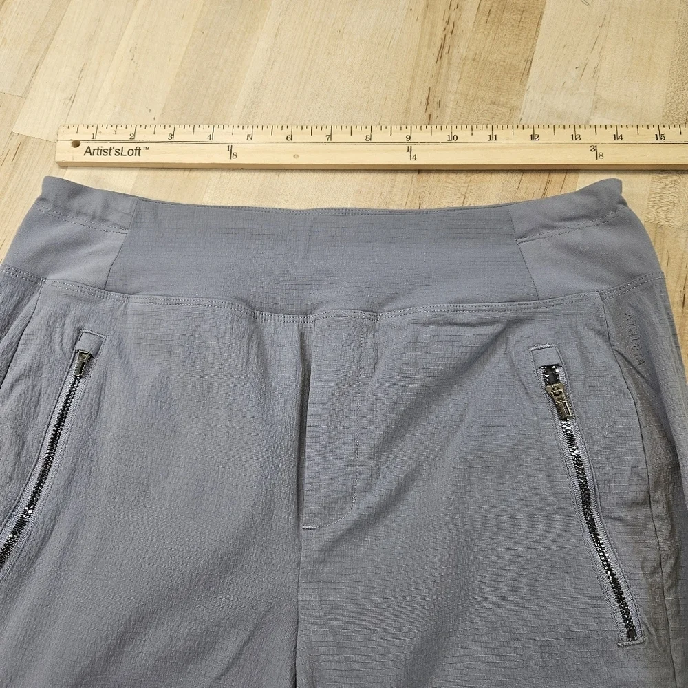 Athleta Headlands Hybrid Cargo Trek Pants Womens 4/P Blue Gray Hiking